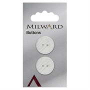 Milward Parelmoer Knoop Wit 20mm (2 stuks)
