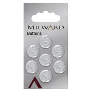 Milward Parelmoer Knoop Wit Glanzend 13mm (7 stuks)