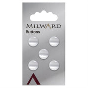 Milward Parelmoer Knoop Wit met Glans 11mm (5 stuks)