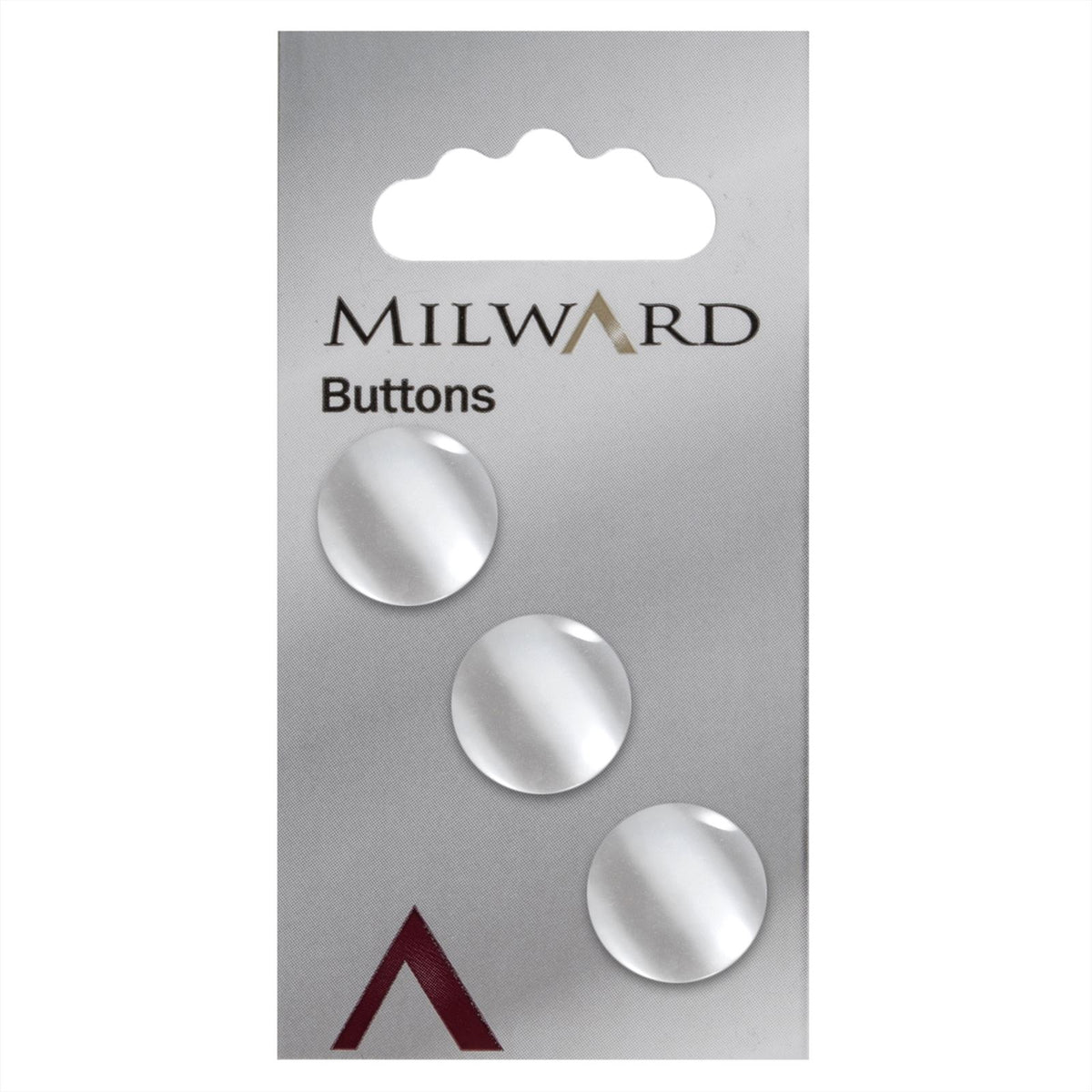 Milward Parelmoer Knoop Wit met Glans 16mm (3 stuks)
