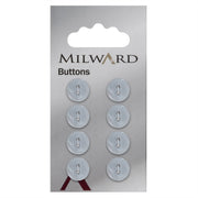 Milward Parelmoer Knoop Witblauw 11mm (8 stuks)