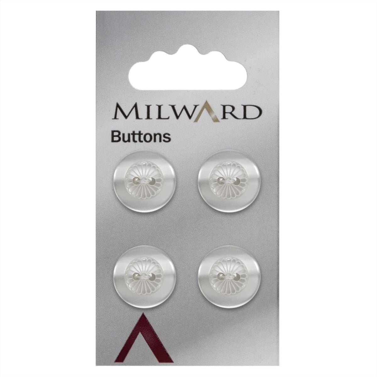 Milward Parlemoer Knoop met Bloemenwerkje 16mm (4 stuks)