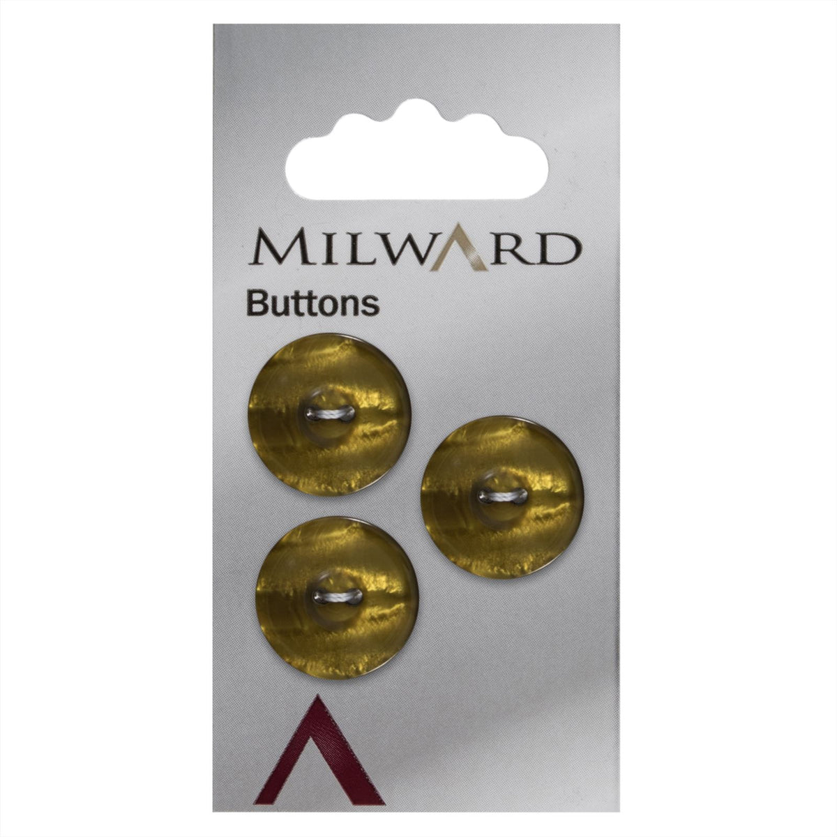 Milward Platte Knoop Glanzend Groen 17mm (3 stuks)