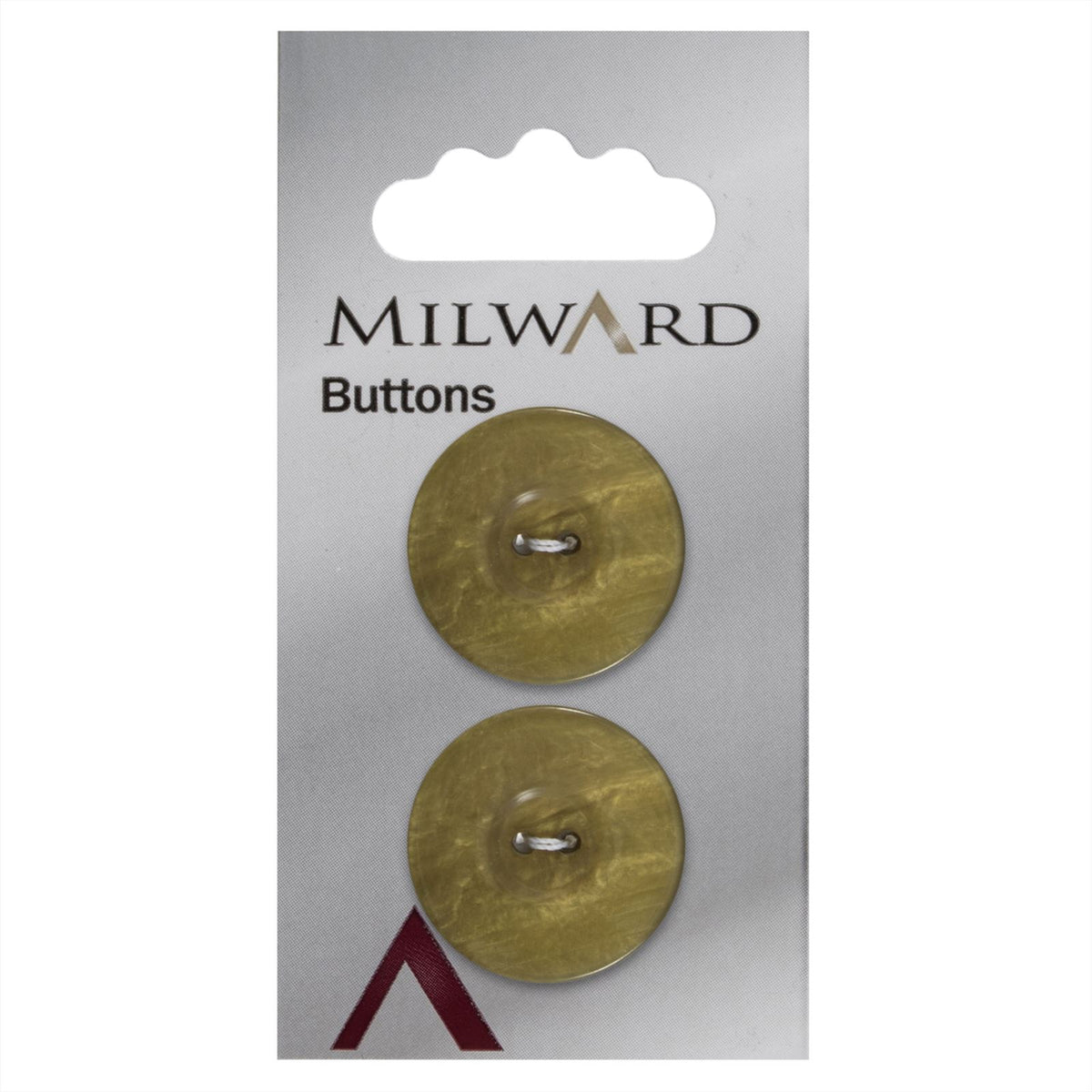 Milward Platte Knoop Glanzend Groen 22mm (2 stuks)