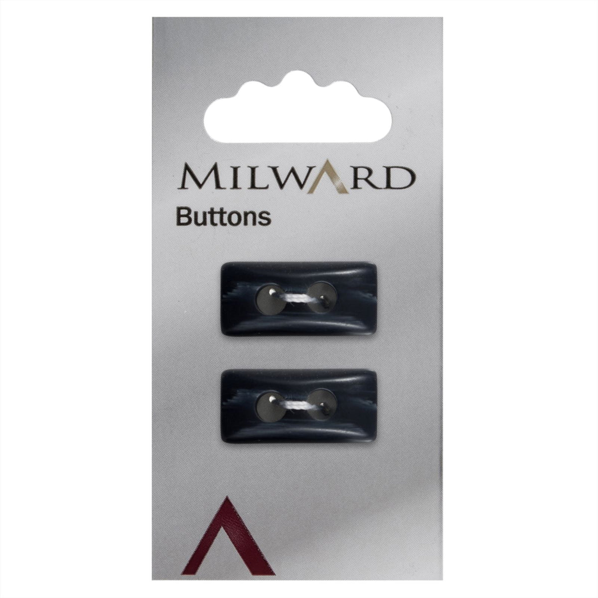 Milward Rechthoekige Knoop Blauw 15mm (2 stuks)