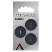 Milward Ronde Knoop Mat Donkerblauw 20mm (3 stuks)