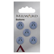 Milward Ronde Knoop met Figuur Beer Paars met Blauw 15mm (5 stuks)