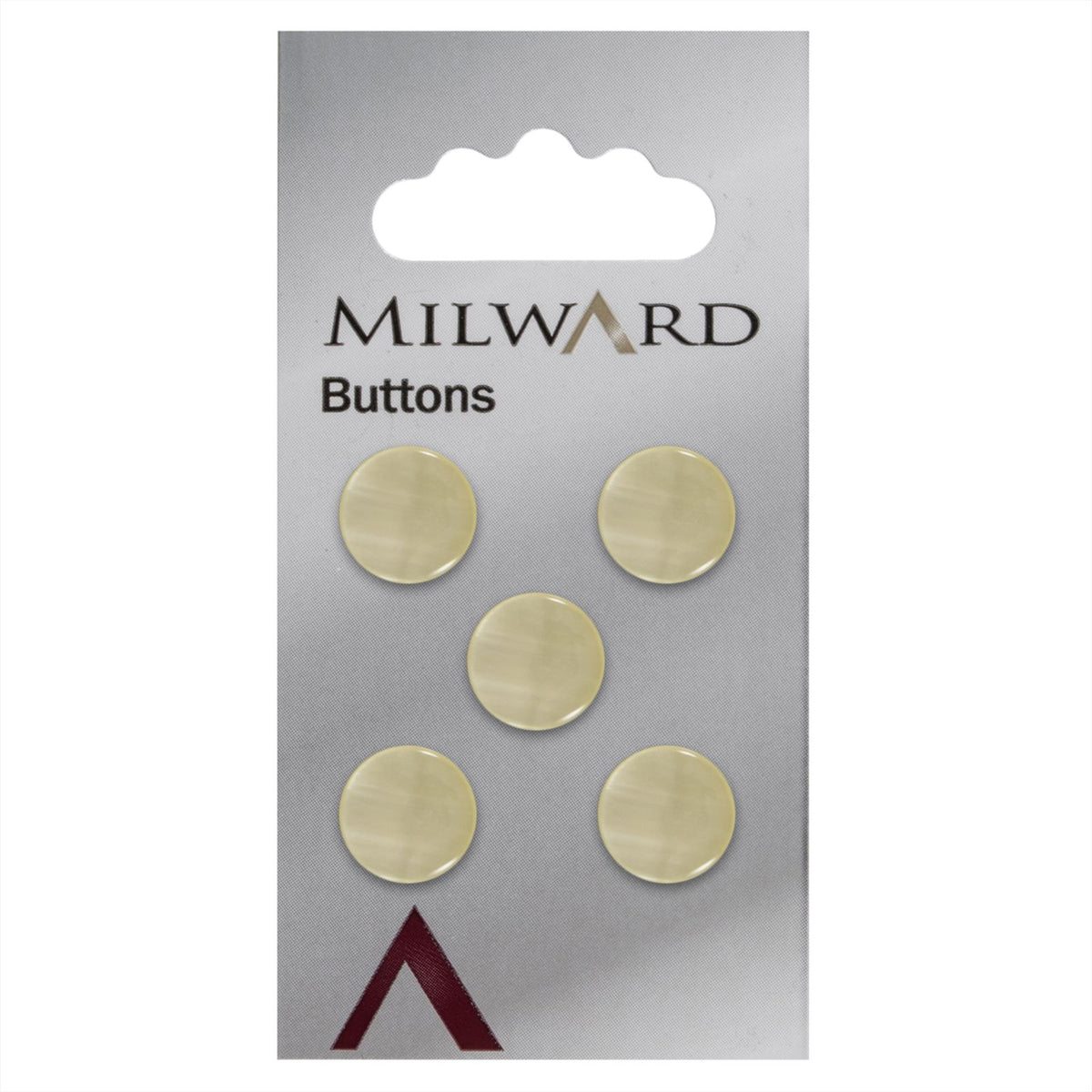 Milward Ronde Knoop Zachtgeel Glans 11mm (5 stuks)