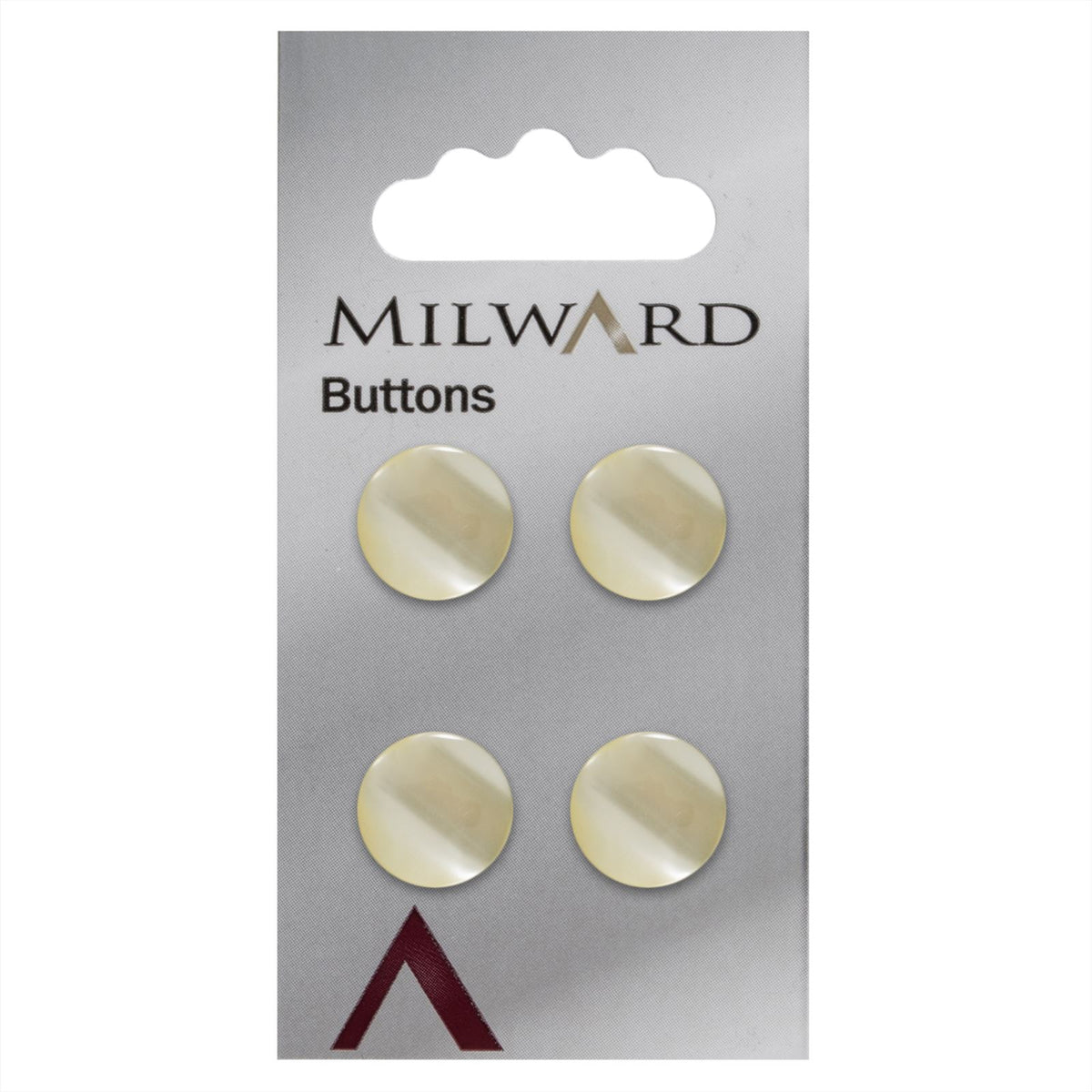 Milward Ronde Knoop Zachtgeel Glans 13mm (4 stuks)
