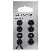 Milward Ronde Matte Knoop Zwart 11mm (8 stuks)