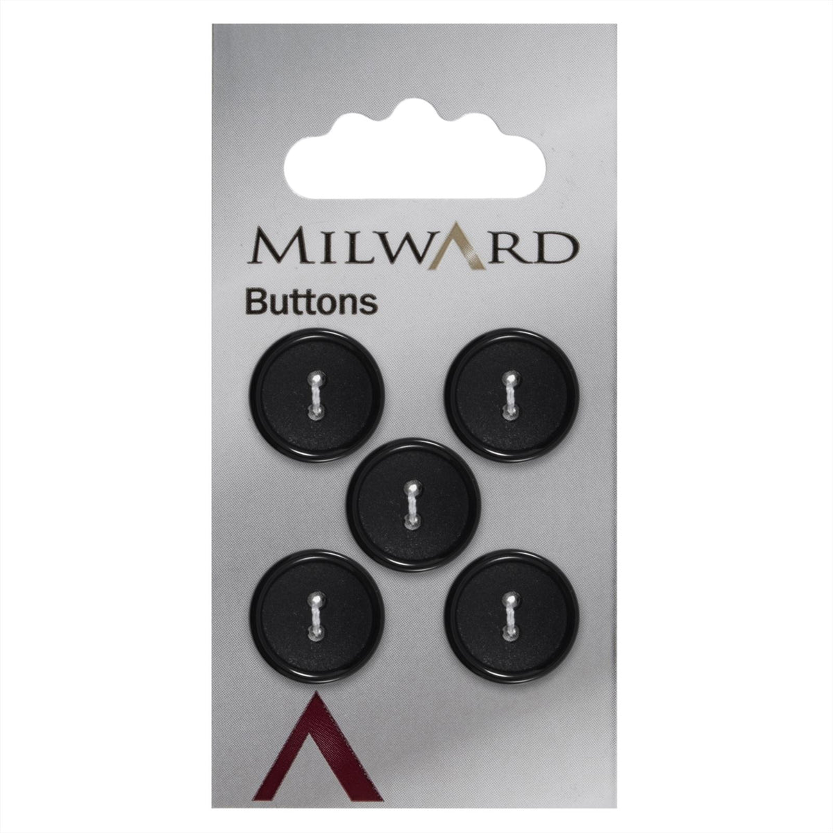 Milward Ronde Matte Knoop Zwart 16mm (5 stuks)
