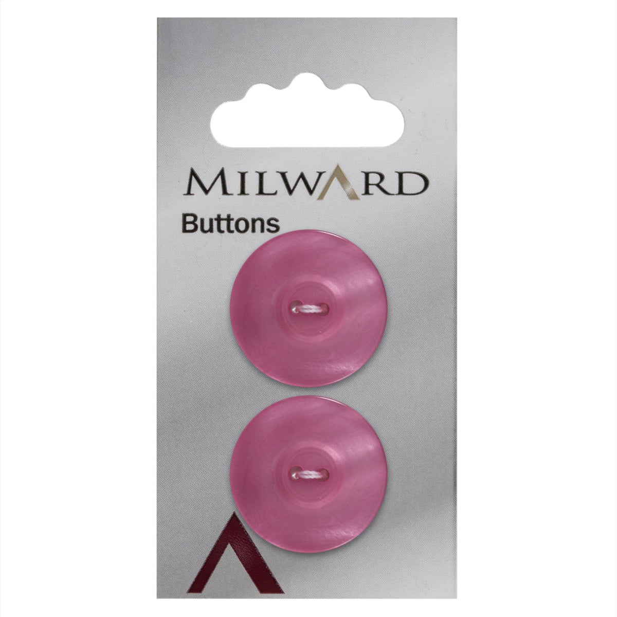 Milward Roze Glanzende Knoop 22mm (2 stuks)