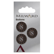 Milward Sterretjes Knoop Metaal Bronskleurig 17mm (3 stuks)