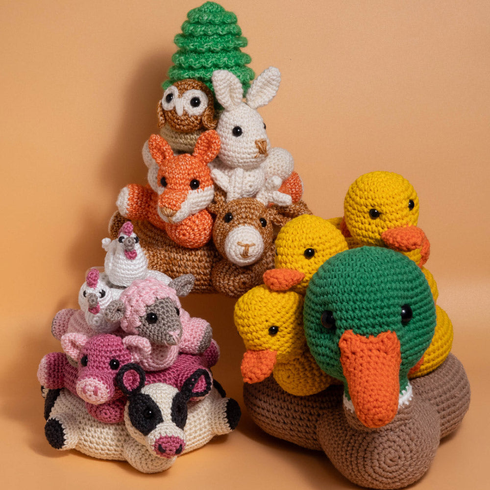Crochetpatternsringstackers xcropcenter — gemaakt met Mini Boek Stapeltorens Haken - YarnZoo