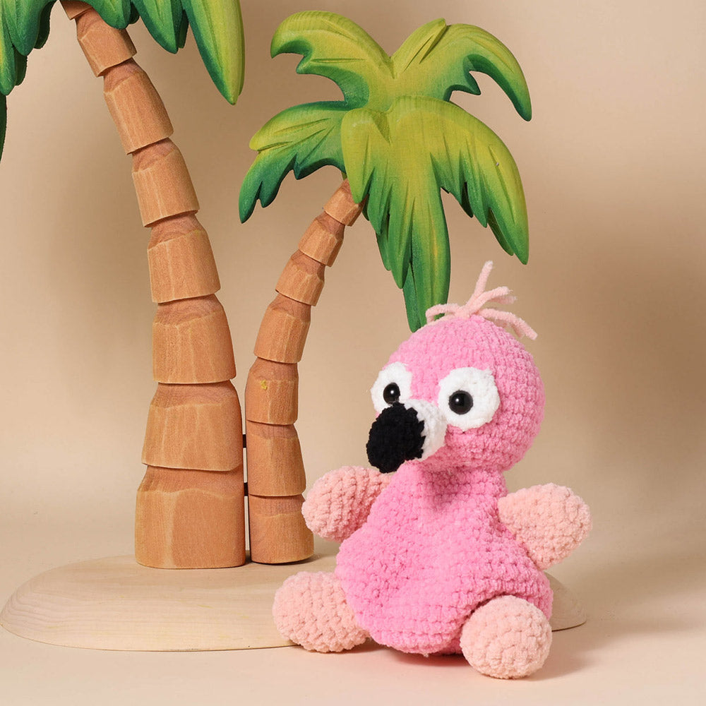 Flamingo — gemaakt met Mini Haakboek Kroeltjes Haken deel