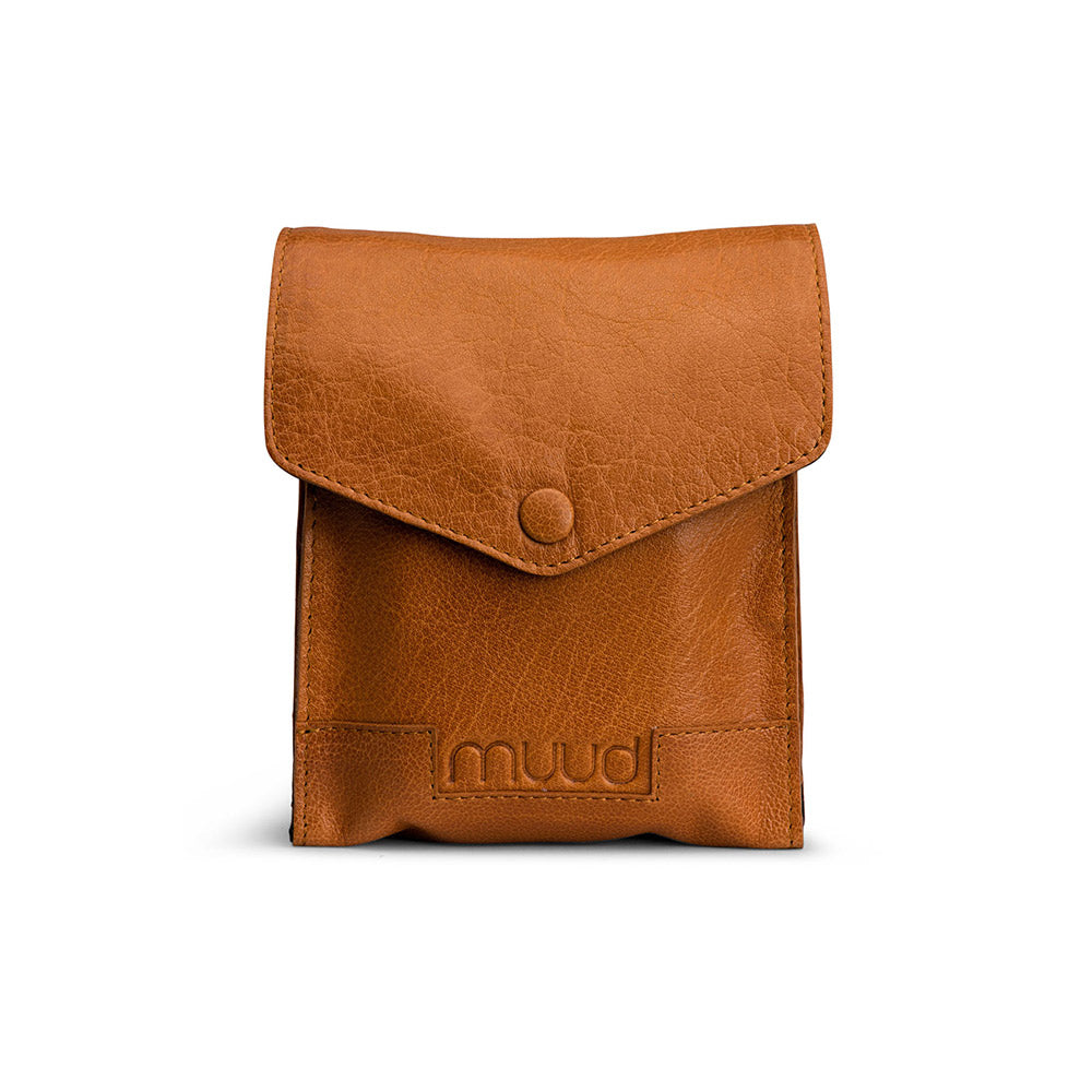 MUUD Betina Whisky - Handgemaakt leren etuit voor verwisselbare breinaalden 17x13xO23cm