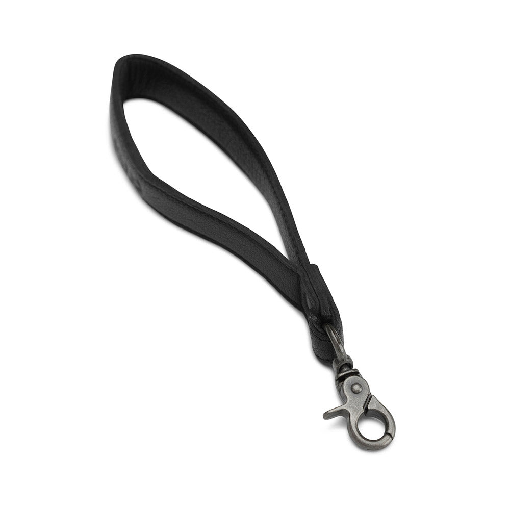 MUUD Cami XL Black - Handgemaakt leren tassen handvat 21 x 2,2 cm