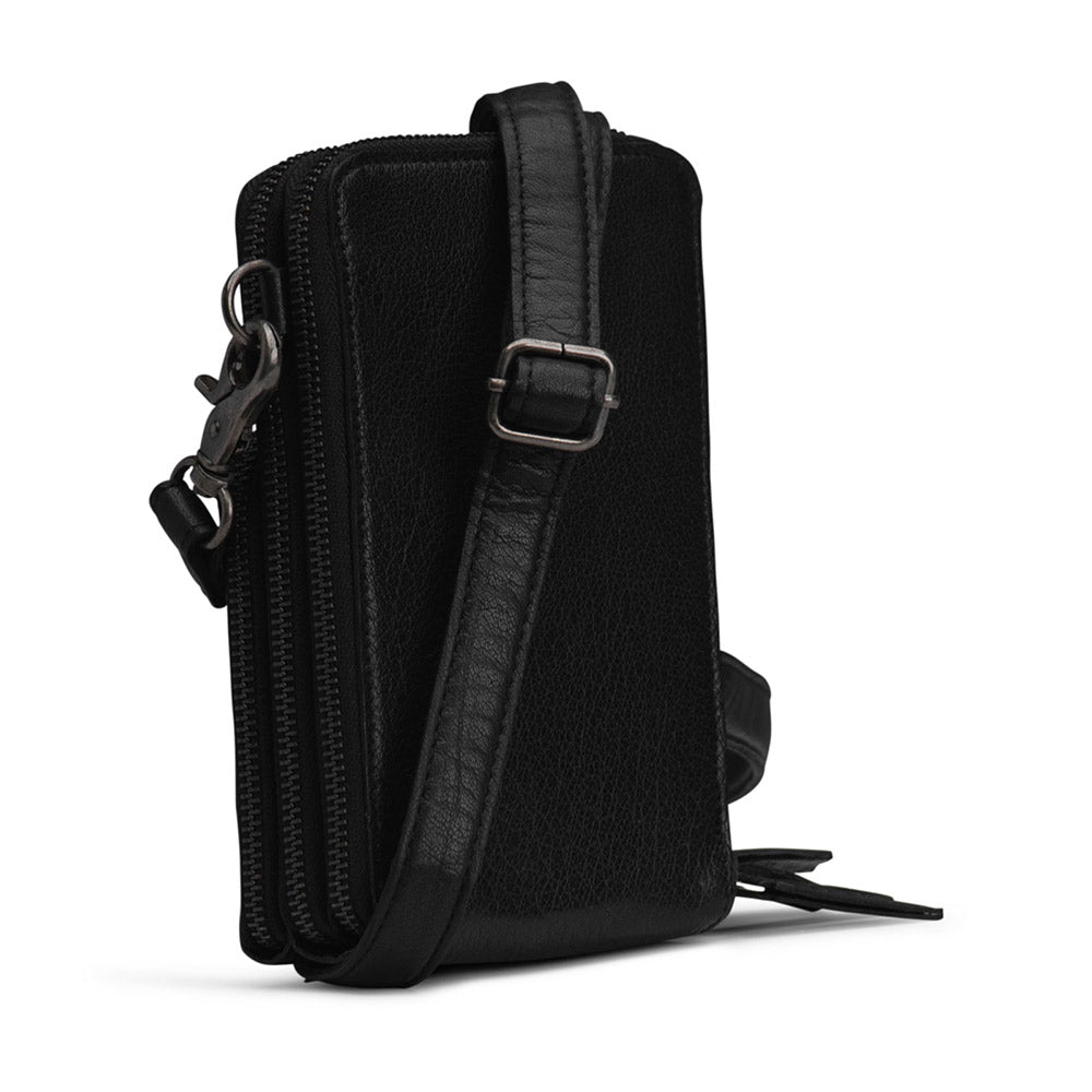 Qb black — gemaakt met MUUD Dafne - Black Handgemaakt leren schoudertas (3)