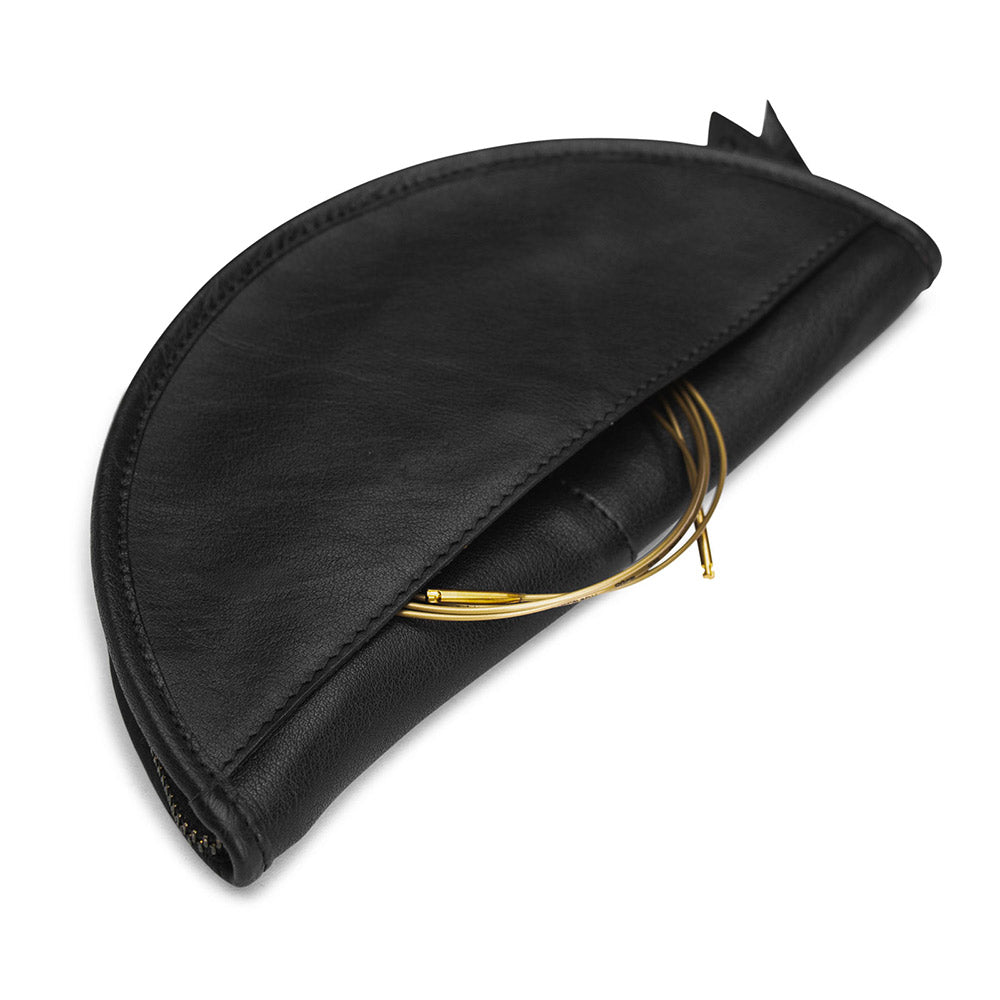 Qb black — gemaakt met MUUD Dian - Black Handgemaakt leren portemonnee etui (2)