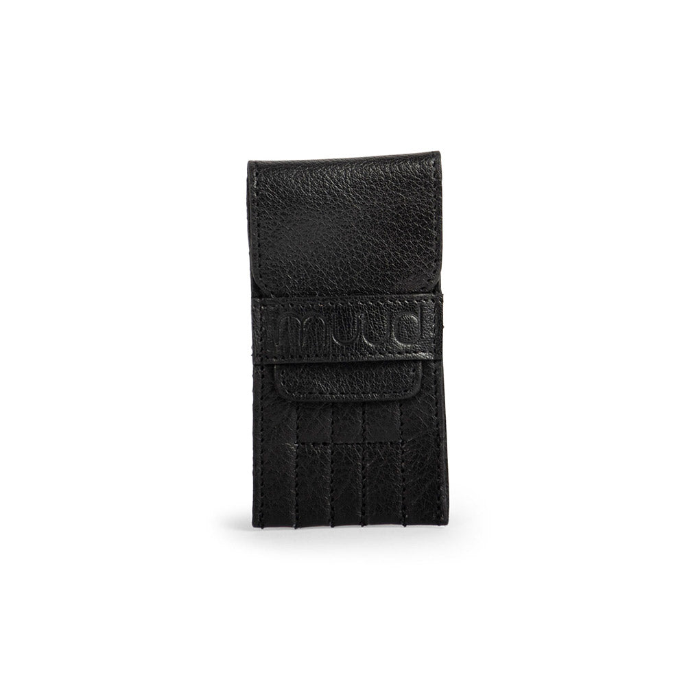 MUUD Eva Black - Handgemaakt leren etui voor naalden 12x6cm