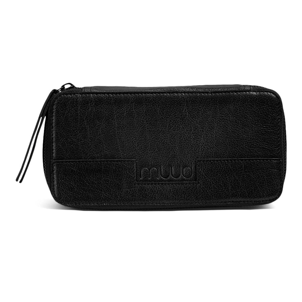 MUUD Hope Black - Handgemaakt leren etuit 6x20cm