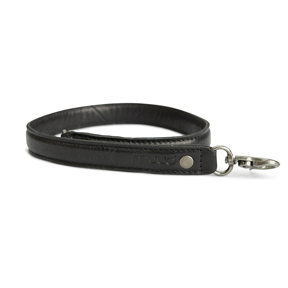 MUUD Hudson Black - Handgemaakt leren tashengsel 2x50 cm