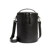 MUUD Saturn XL Black - Handgemaakt leren tas voor handwerkprojecten 28xØ21cm