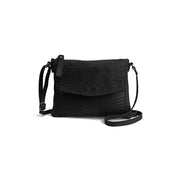 MUUD Vadsø Black - Handgemaakt leren crossover tas 19x23cm