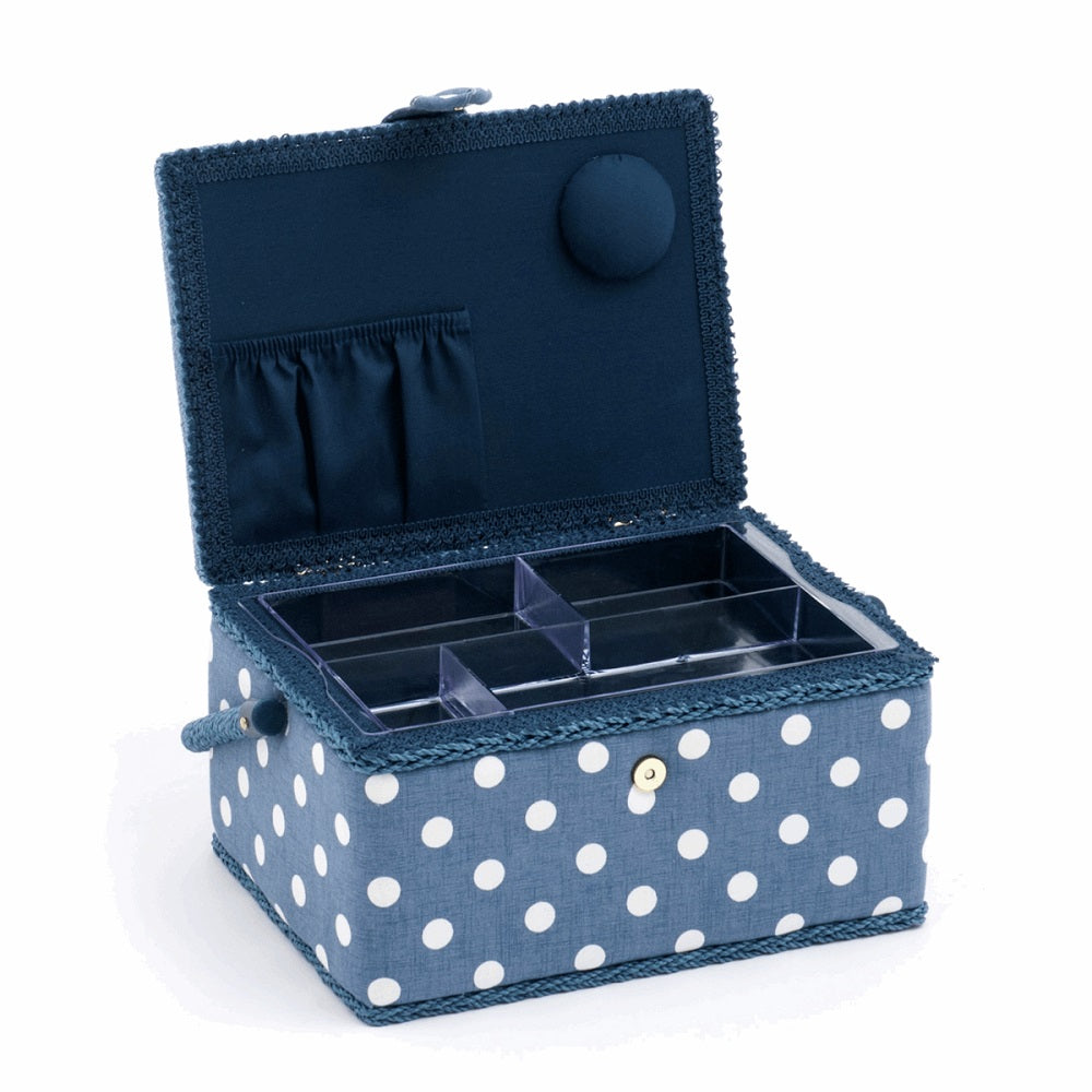 Mrm opn — gemaakt met Naaimand Medium Denim Polka Dot