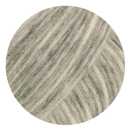 Lana Grossa Pelo Cashmere 004 Gebroken wit/Lichtgrijs - productfoto - afbeelding 2