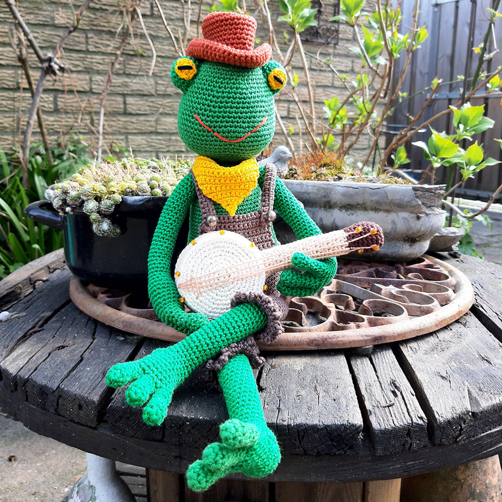 Nelson de Kikker en zijn Banjo - CB's Creations Haakpakket