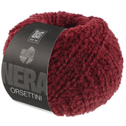 Lana Grossa Orsettini 003 Bordeaux bol bouclégaren in kleur Bordeaux