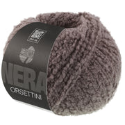 Lana Grossa Orsettini 007 Donkergrijs bol bouclégaren in kleur Donkergrijs