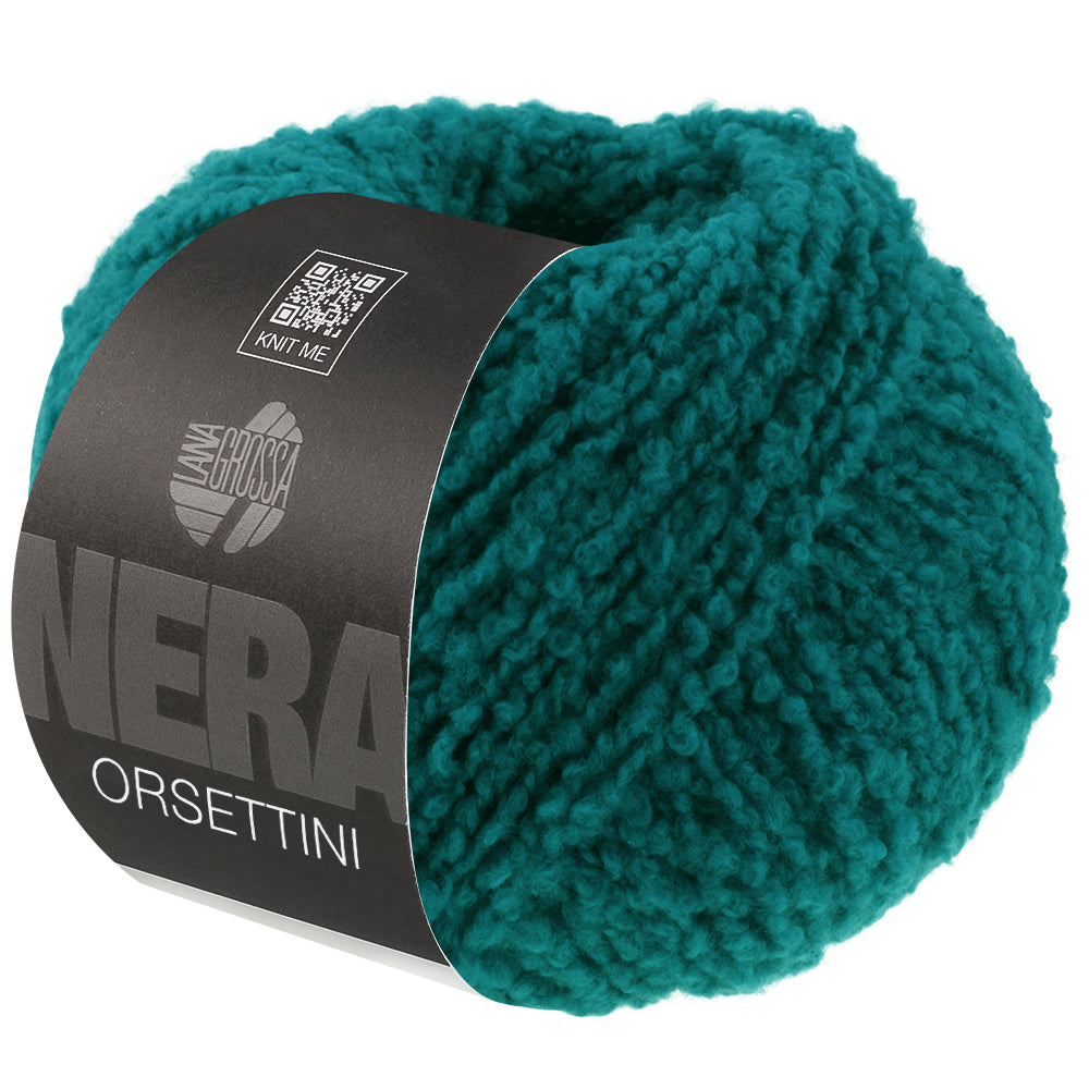 Lana Grossa Orsettini 011 Opaalgroen bol bouclégaren in kleur Opaalgroen