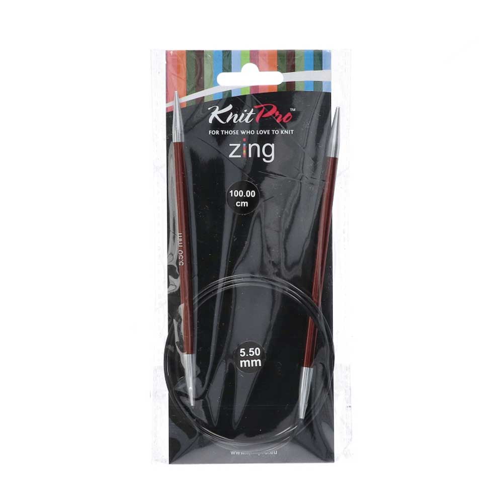 KnitPro Zing Rondbreinaalden 100cm 5,50 mm