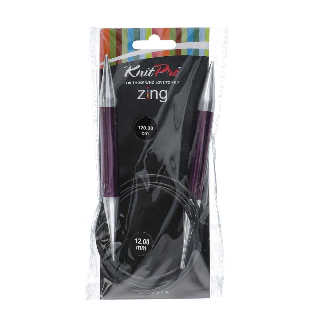 KnitPro Zing Rondbreinaalden 120cm 12,00 mm