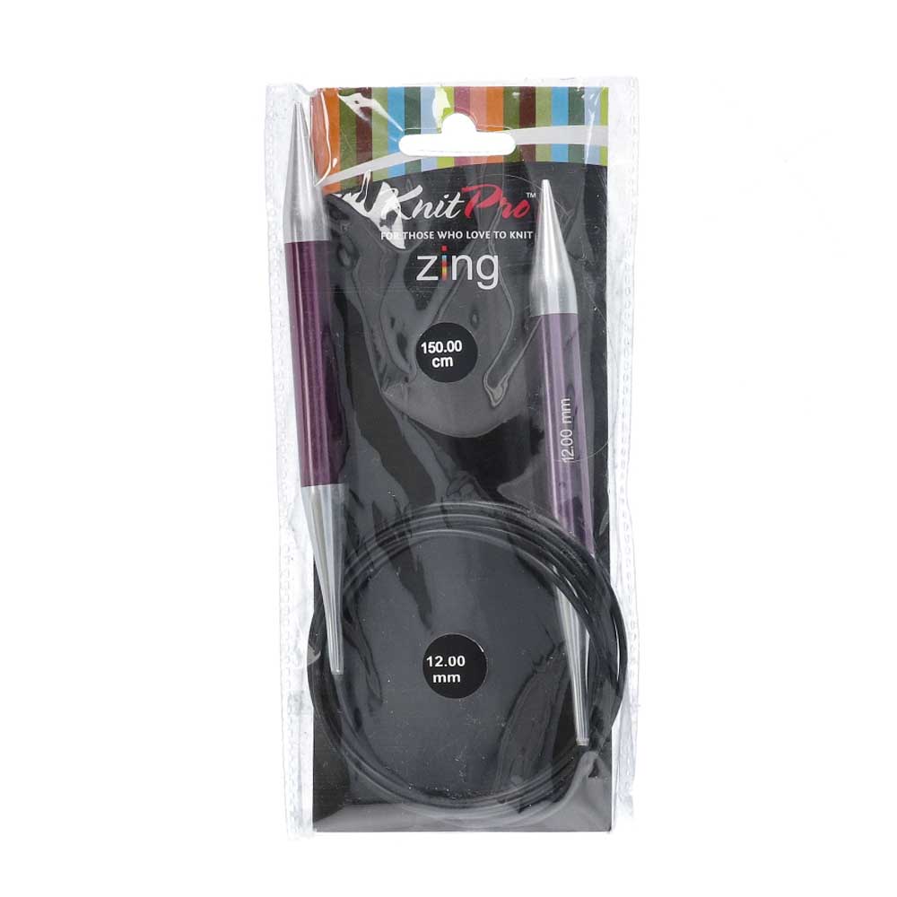 KnitPro Zing Rondbreinaalden 150cm 12,00mm