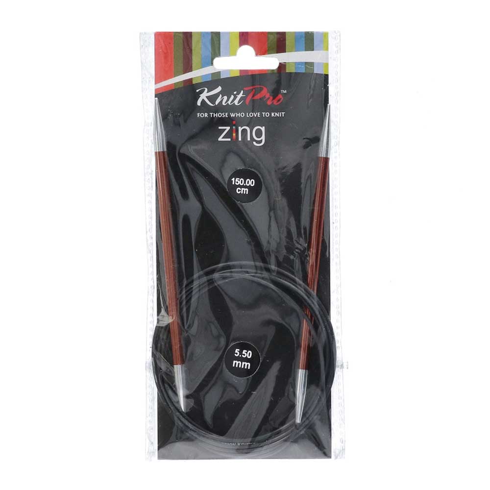 KnitPro Zing Rondbreinaalden 150cm 5,50mm