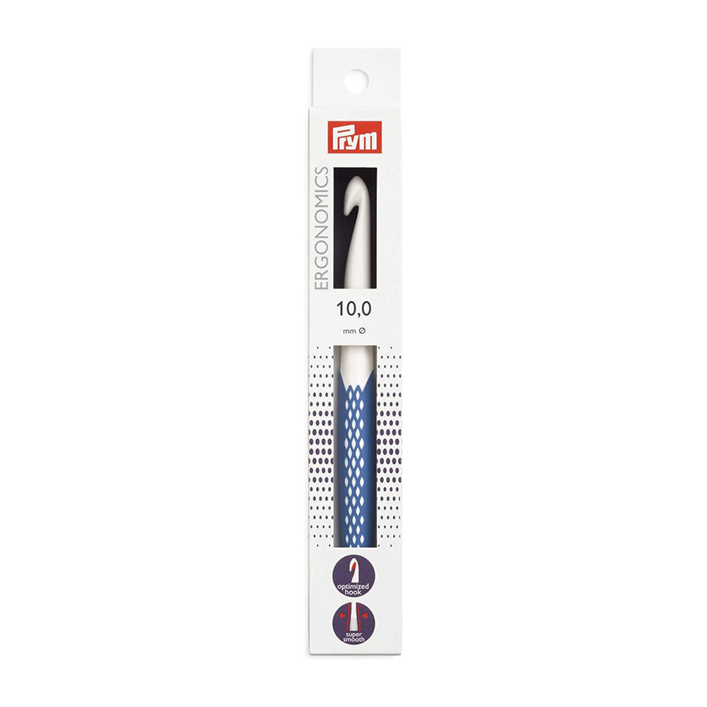 Prym Wolhaaknaald Ergonomisch 18 cm 10,00 mm Koningsblauw