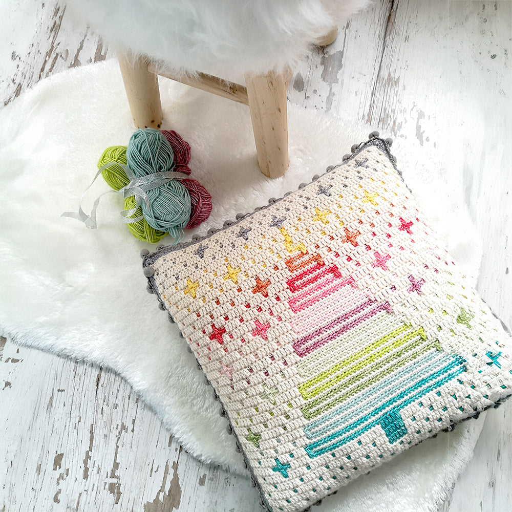 One skein of love oh xmas tree kussen — gemaakt met One Skein Of Love - Oh Xmas Tree Haakpakket (2)