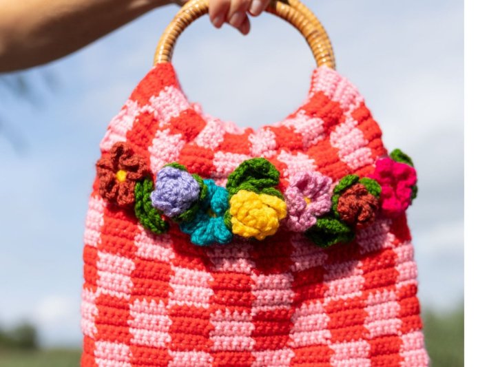 Durable Dream Bags streepjestas als voorbeeld voor het haakpakket