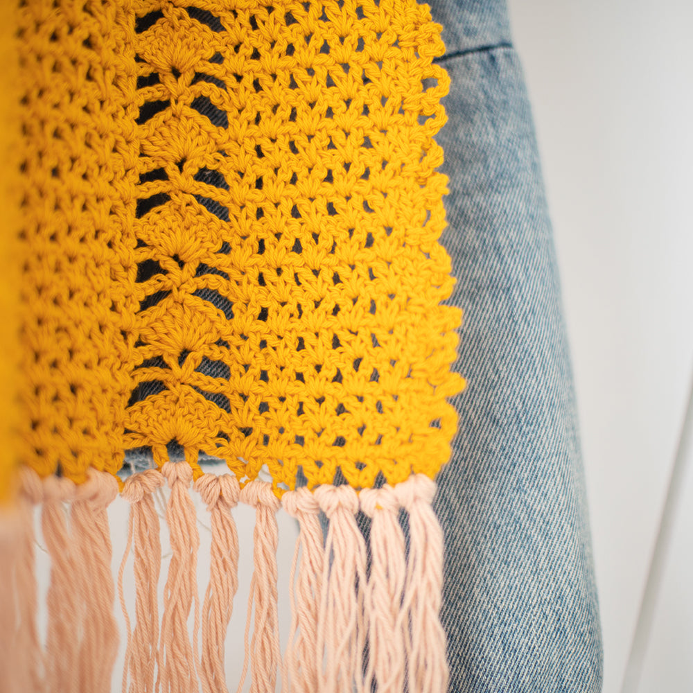 Sjaal — gemaakt met Organic Cotton Sjaal Haakpakket (2)