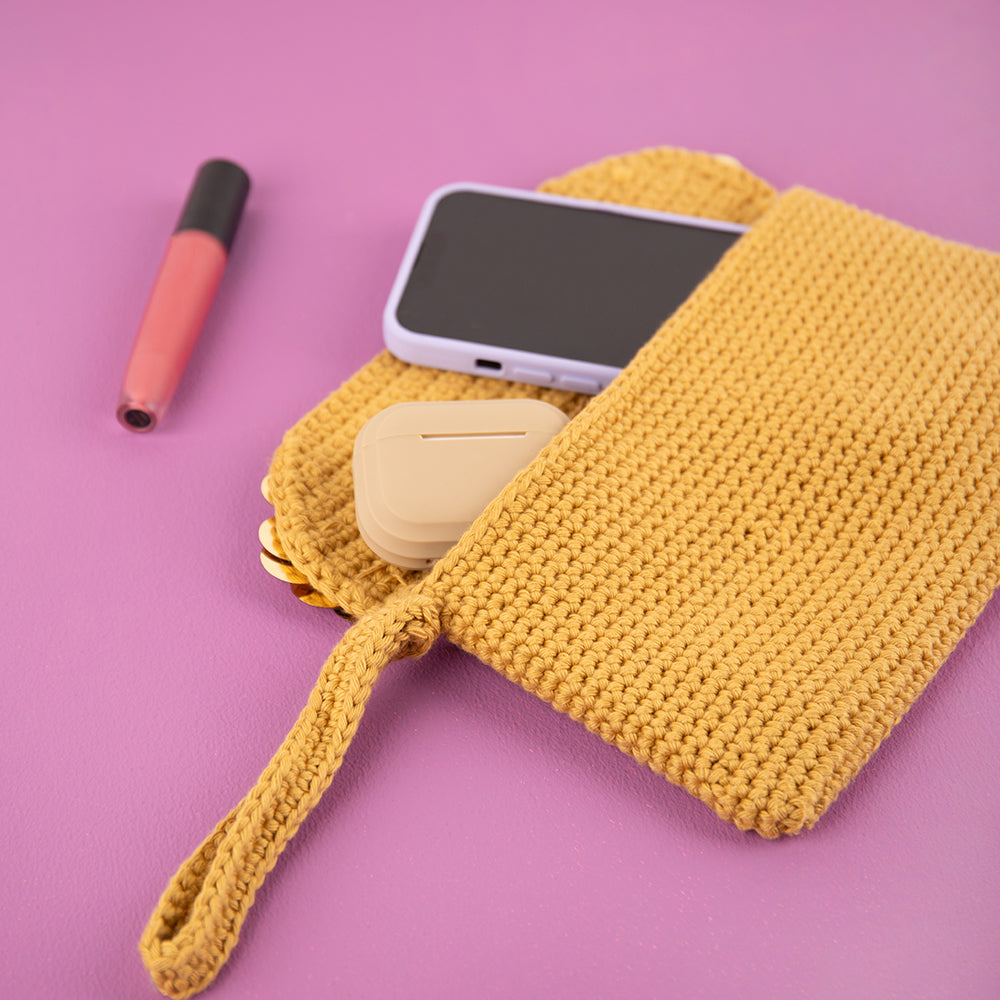 Tas — gemaakt met Pailletten Clutch Haakpakket (2)
