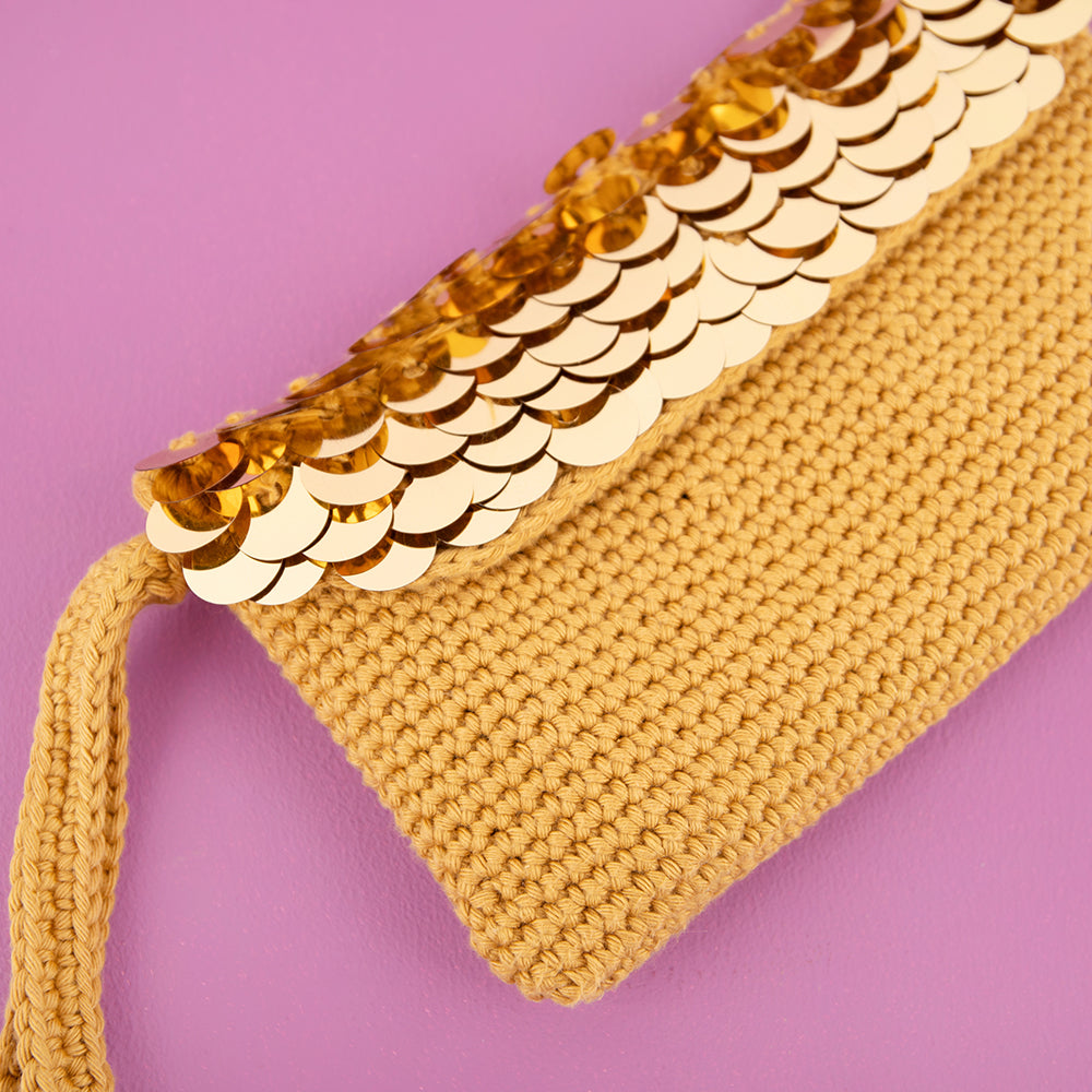Tas — gemaakt met Pailletten Clutch Haakpakket