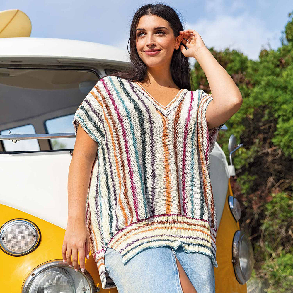 Patroon breien haken dames shirt lente zomer katia — gemaakt met Paraiso Zomertop Breipakket (download) (Digital) (2)