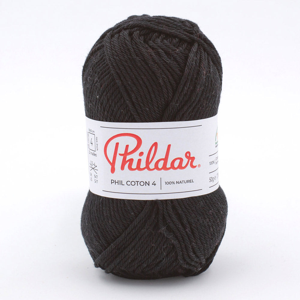 Phildar Phil Coton 4 1200 Zwart