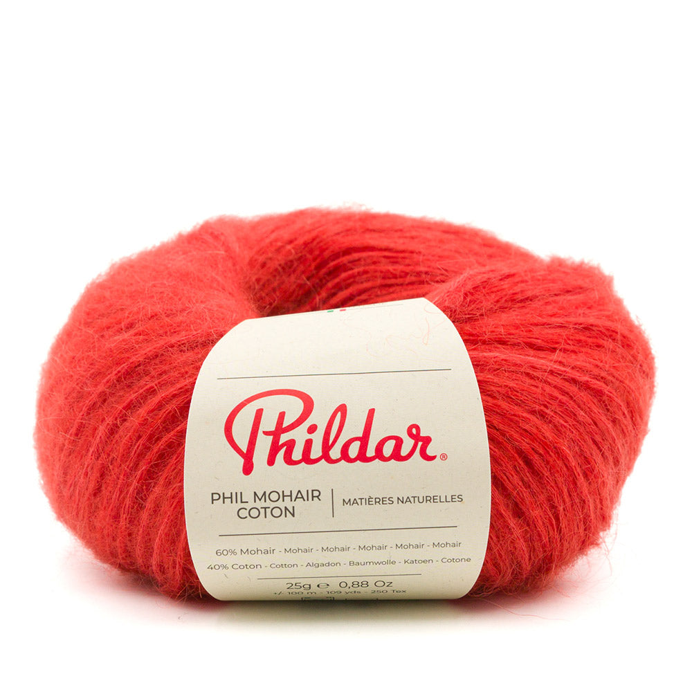 Phildar Phil Mohair Coton 2029 Bloedsinaasappel