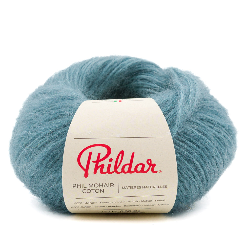 Phildar Phil Mohair Coton 2089 Zeegroen