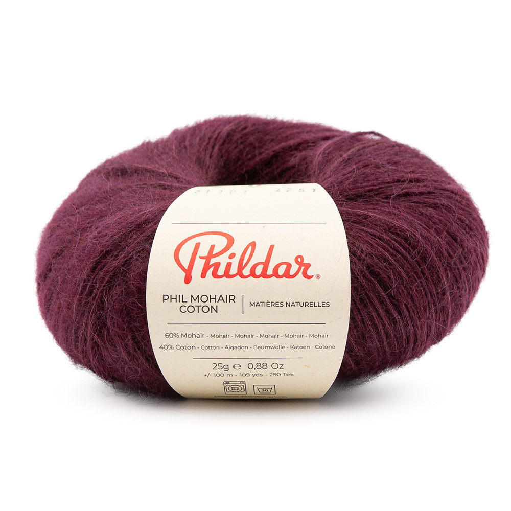 Phildar Phil Mohair Coton 2405 Aubergine
