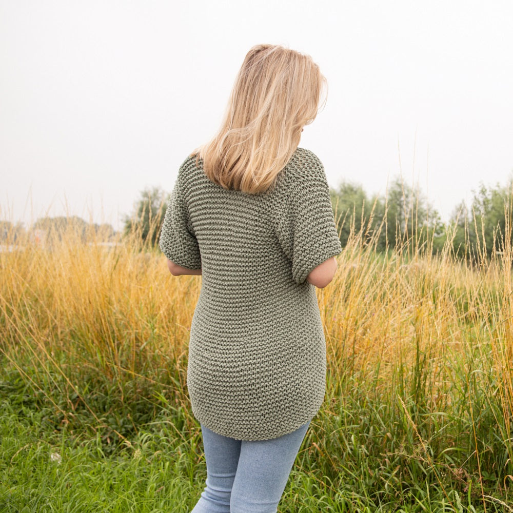 Vest petra — gemaakt met Pink Label Cotton Tube Easy Peasy Vest Breipakket (2)
